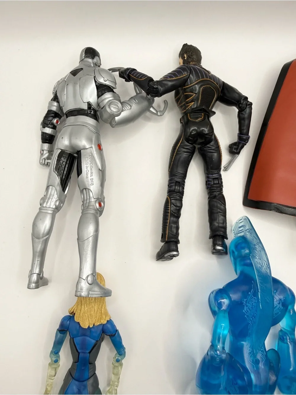 Vintage Y2K Marvel & DC Action Figure Toys Loose Lot of Six